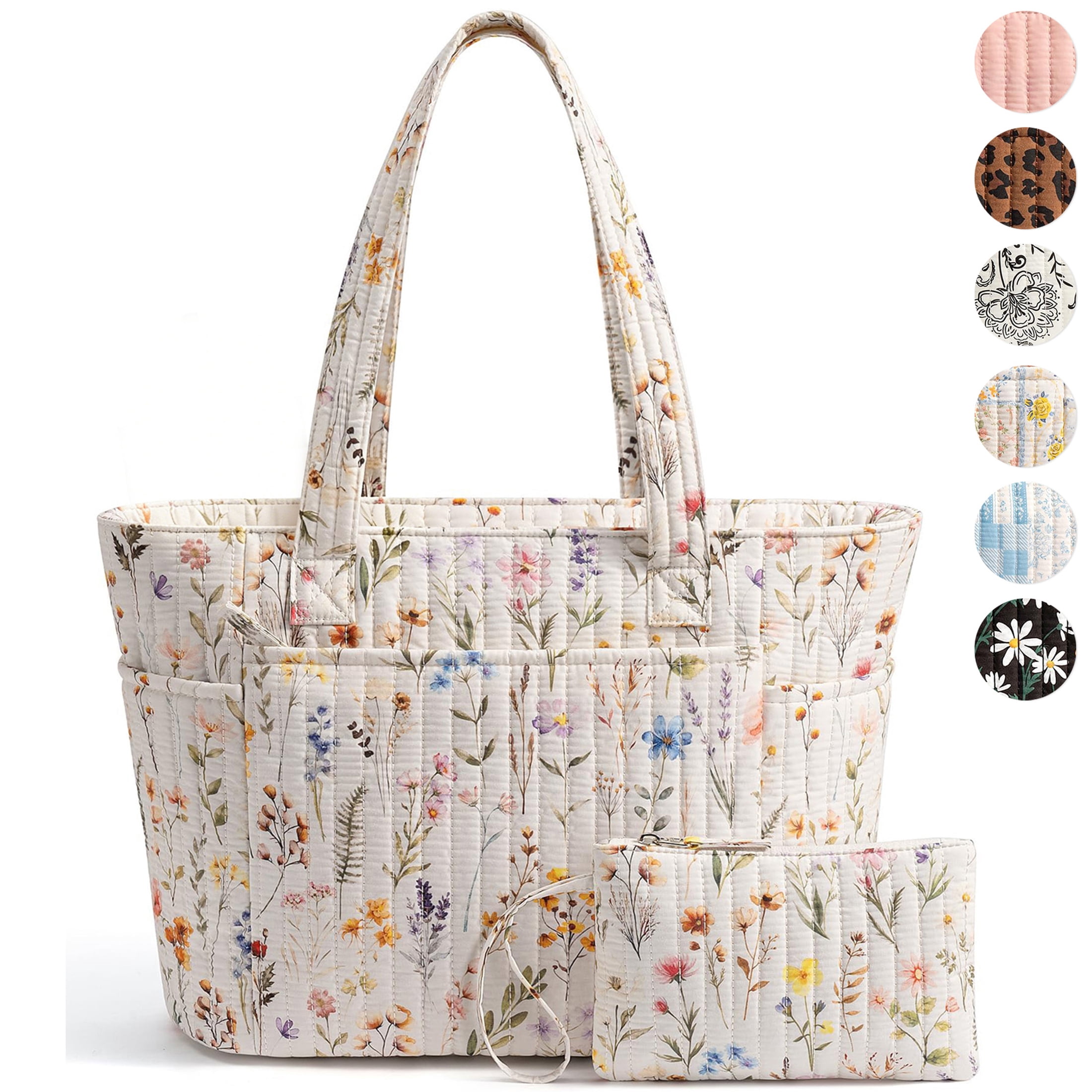 Bagstellar Quilted Cotton Zip-Top Tote