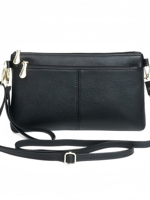 LENGO Triple-Zip Vegan Leather Small Crossbody