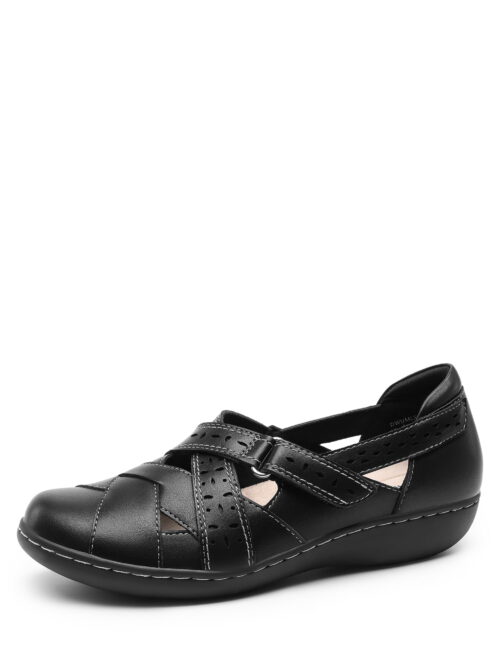 Dream Pairs Crossover Strap Closed-Toe Comfort Wedges