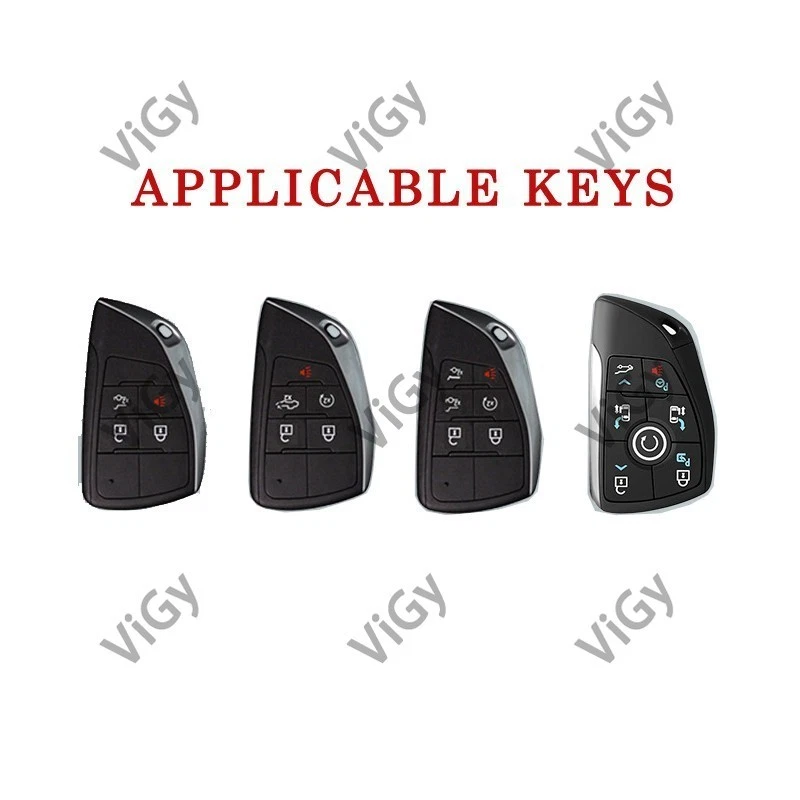Metal Car Key Fob Cover Case Shell For Buick GMC Chevrolet Yukon 4/5/6/7 Button - Image 2
