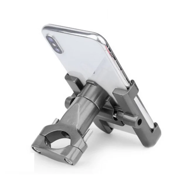 CNC Motorcycle Bike Handlebar Phone Mount U-shaped Holder 360 deg Rotation