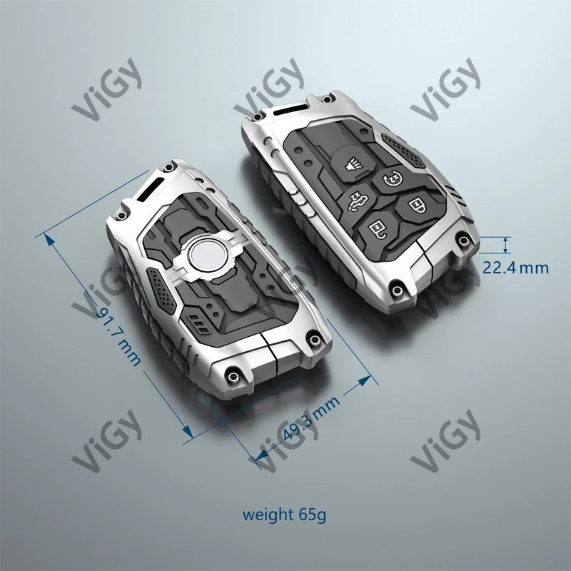 Metal Car Key Fob Cover Case Shell For Buick GMC Chevrolet Yukon 4/5/6/7 Button - Image 3