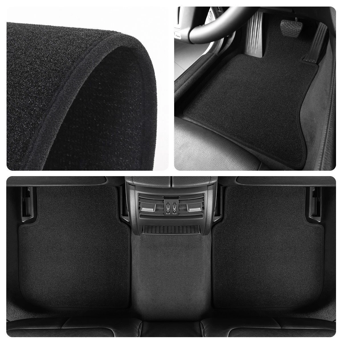 For Toyota Camry 2017-2023 Quality Black Carpet Velour Car Floor Mats Liners - Image 2
