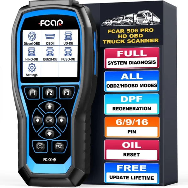 Diesel Heavy Duty Truck OBD All System Diagnostic Scanner DPF Regen Oil Reset