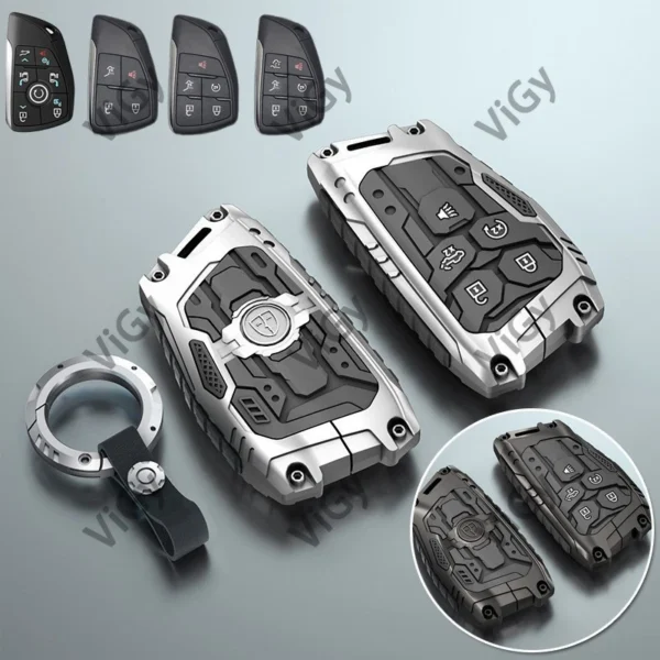 Metal Car Key Fob Cover Case Shell For Buick GMC Chevrolet Yukon 4/5/6/7 Button