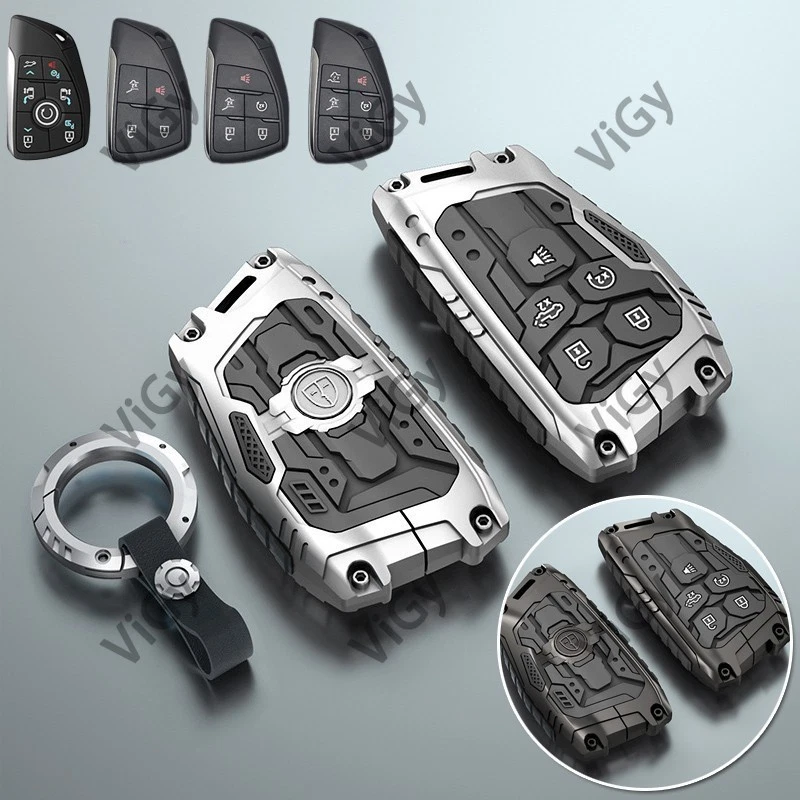 Metal Car Key Fob Cover Case Shell For Buick GMC Chevrolet Yukon 4/5/6/7 Button