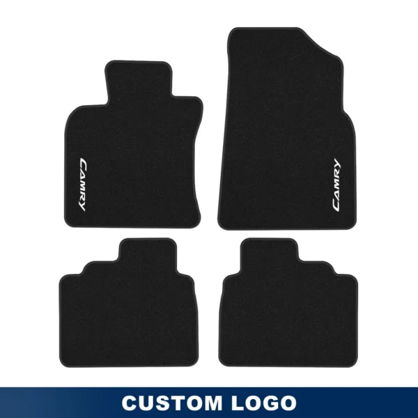 Car Floor Mats For Toyota Camry 2017-2023 Waterproof Black Carpet Velour Liners