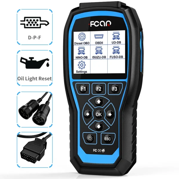 12V 24V Heavy Duty Truck Scanner All System DPF Oil Reset For HINO/FUSO/ISUZU/UD