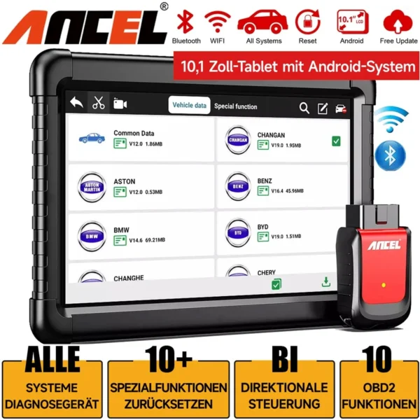 2026 ANCEL X6 Professional Automotive Diagnostic Tool ALL SYSTEM Car OBD2 Scanner TPMS DPF EPB