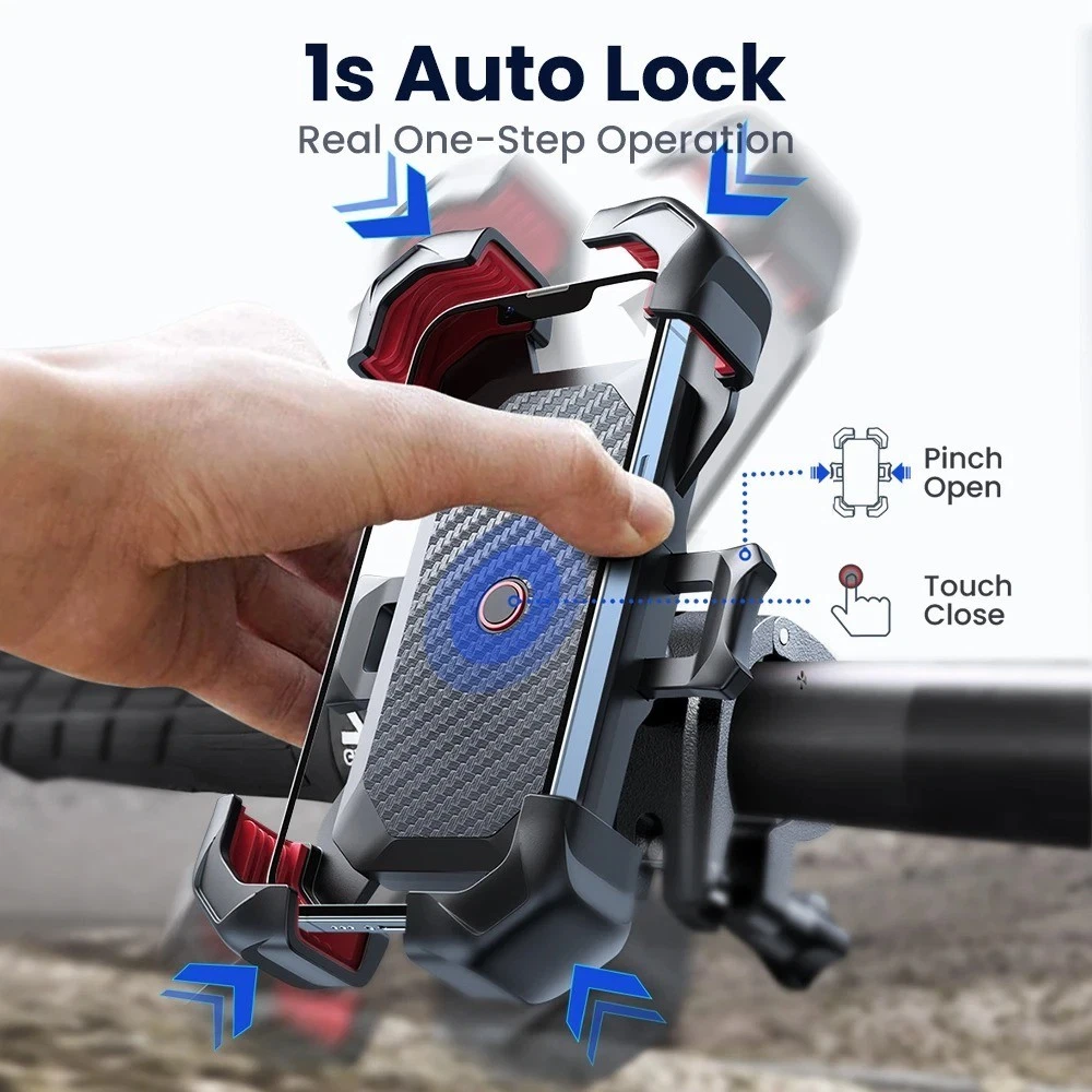 360 deg Aluminum Motorcycle Bike Bicycle GPS Cell Phone Holder Handlebar Mount LOT - Image 4