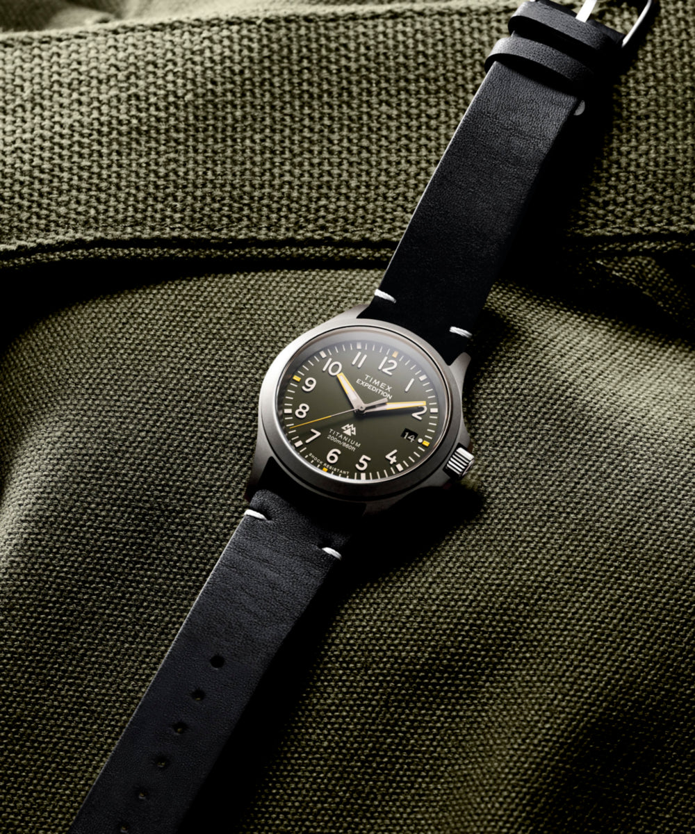 Expedition Titanium 38mm Leather Strap Watch - Image 10