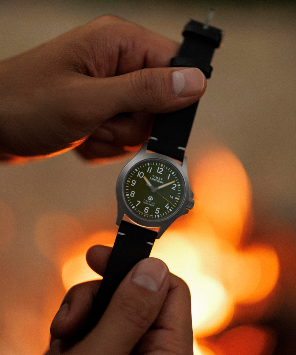 Expedition Titanium 38mm Leather Strap Watch - Image 3