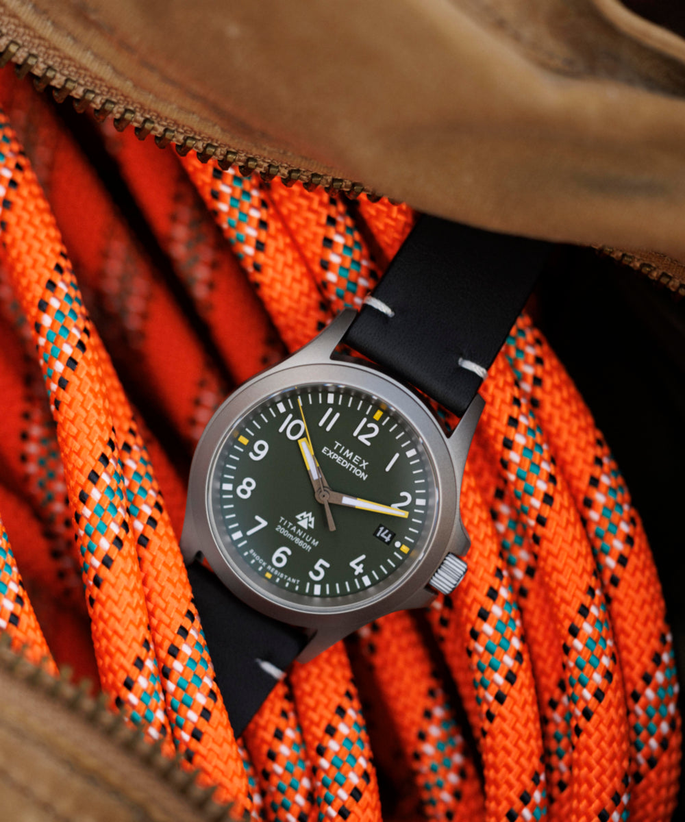 Expedition Titanium 38mm Leather Strap Watch - Image 4