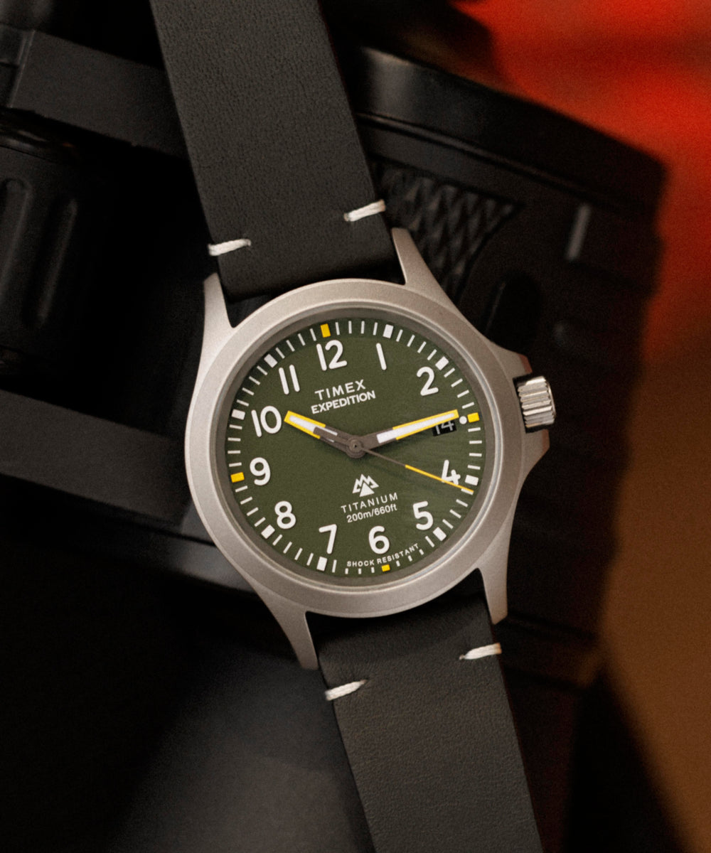 Expedition Titanium 38mm Leather Strap Watch - Image 12