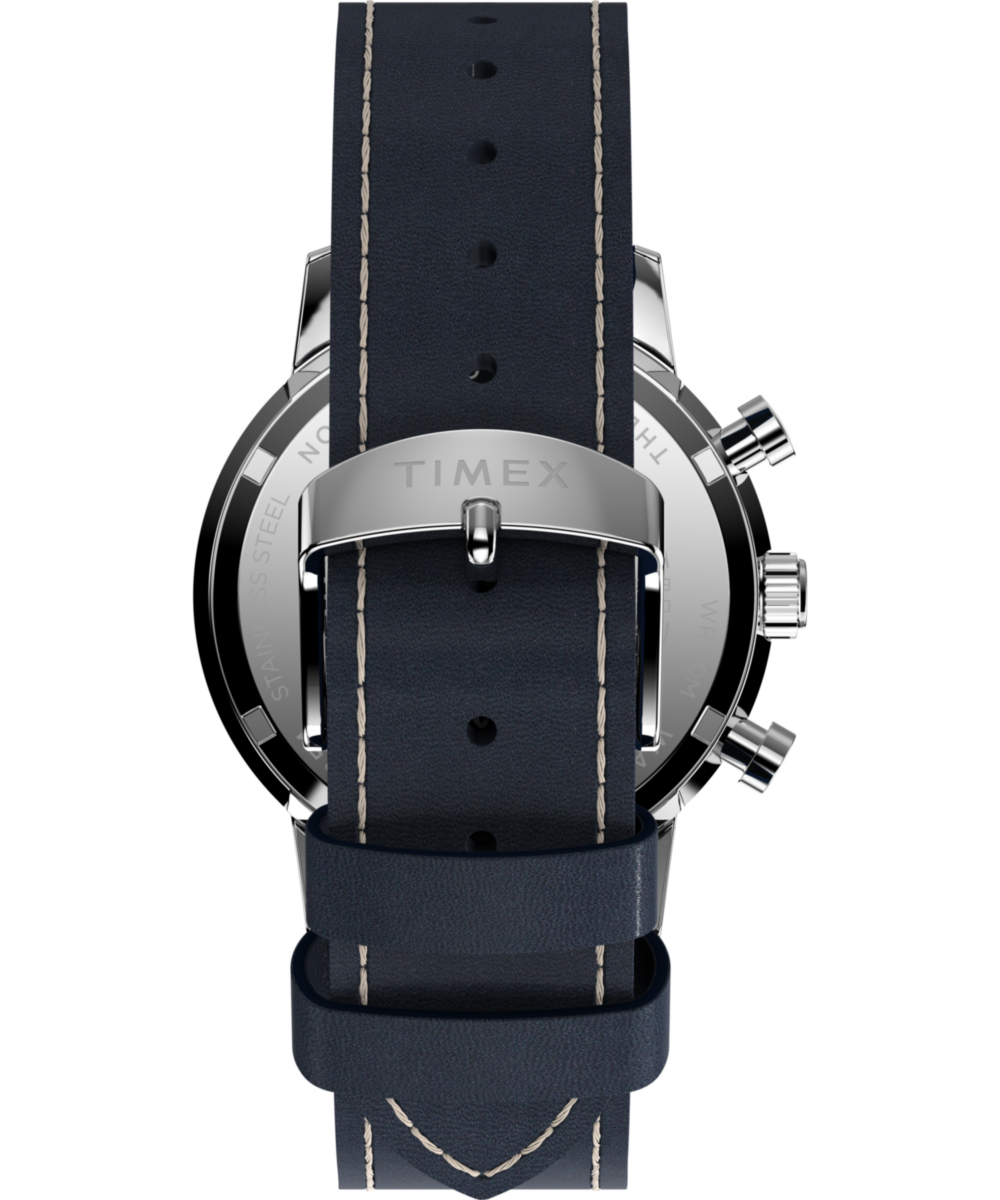 Marlin® Chronograph Tachymeter 40mm Leather Strap Watch - Image 6