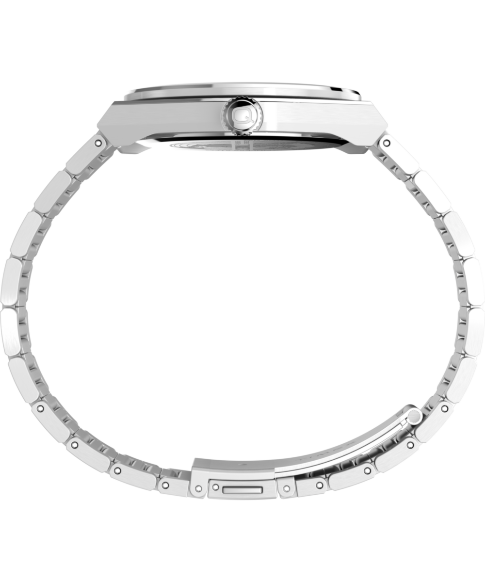 Q Timex® Continental GMT 39mm Stainless Steel Bracelet Watch - Image 3