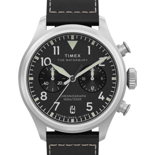 Waterbury Ace Chronograph 41mm Leather Strap Watch