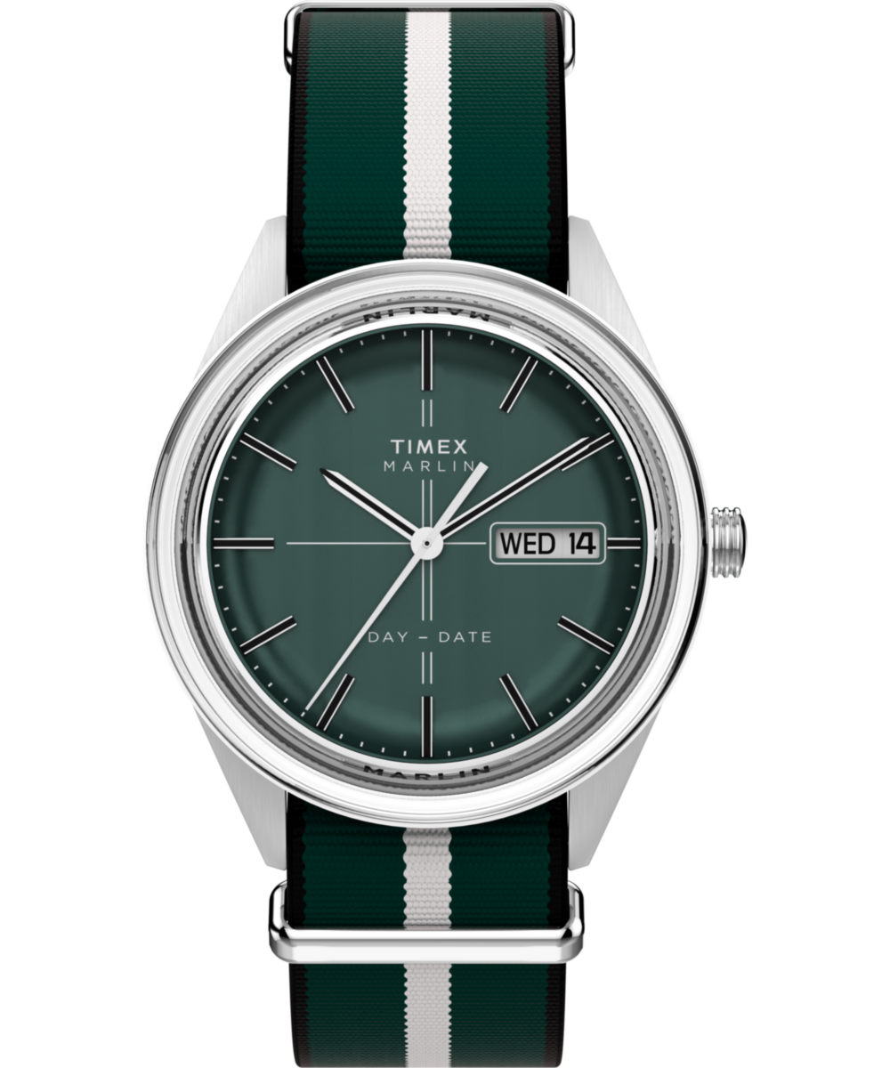 Marlin® Jet Quartz 38mm Fabric Strap Watch