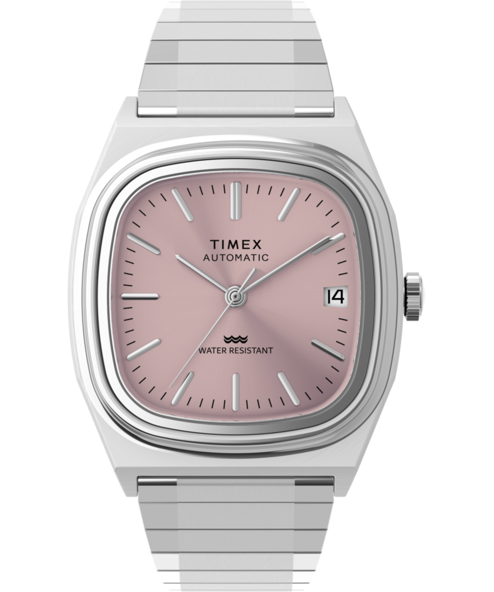 Timex® Automatic 1983 E Line 34mm Stainless Steel Expansion Band Watch