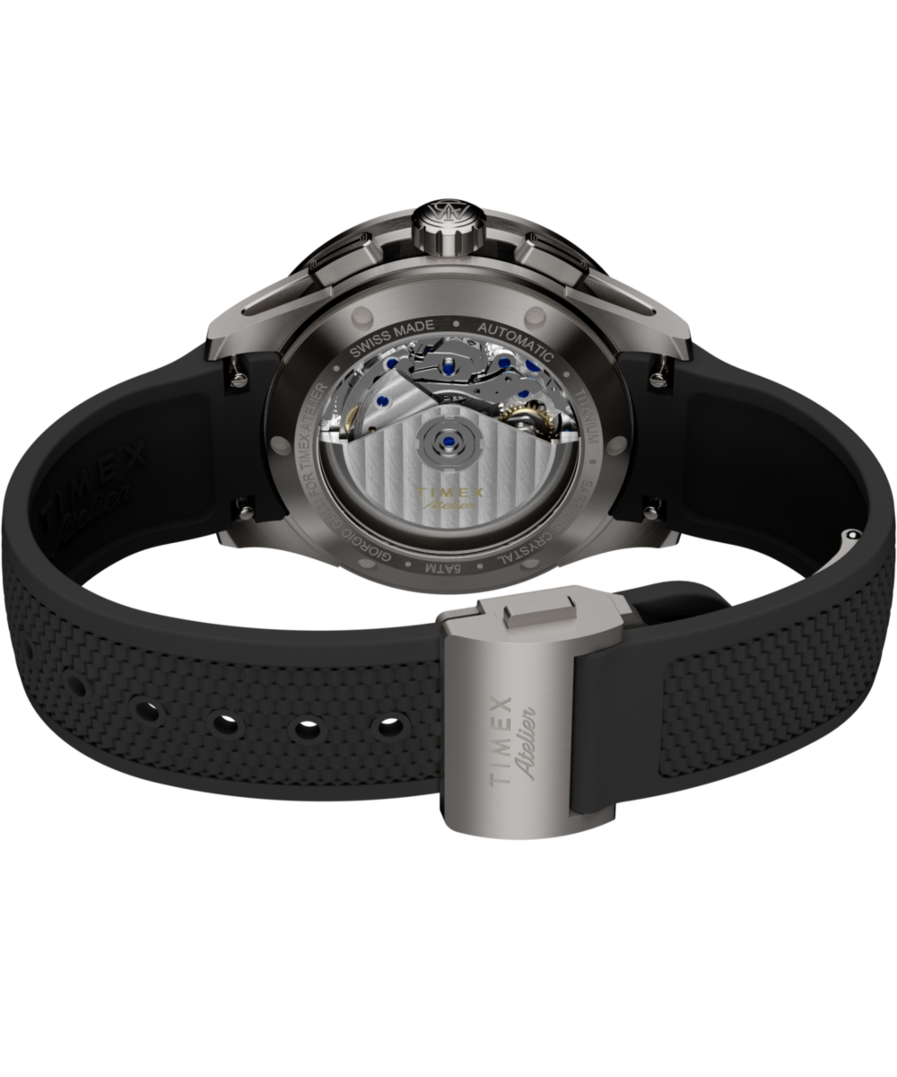 Timex Atelier Chronograph Automatic M1a Ti 42mm Swiss Made NBR Synthetic Rubber Strap - Image 4