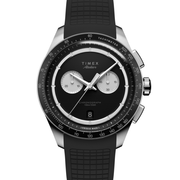 Timex Atelier Chronograph Quartz M1q 40mm Swiss Made NBR Synthetic Rubber Strap