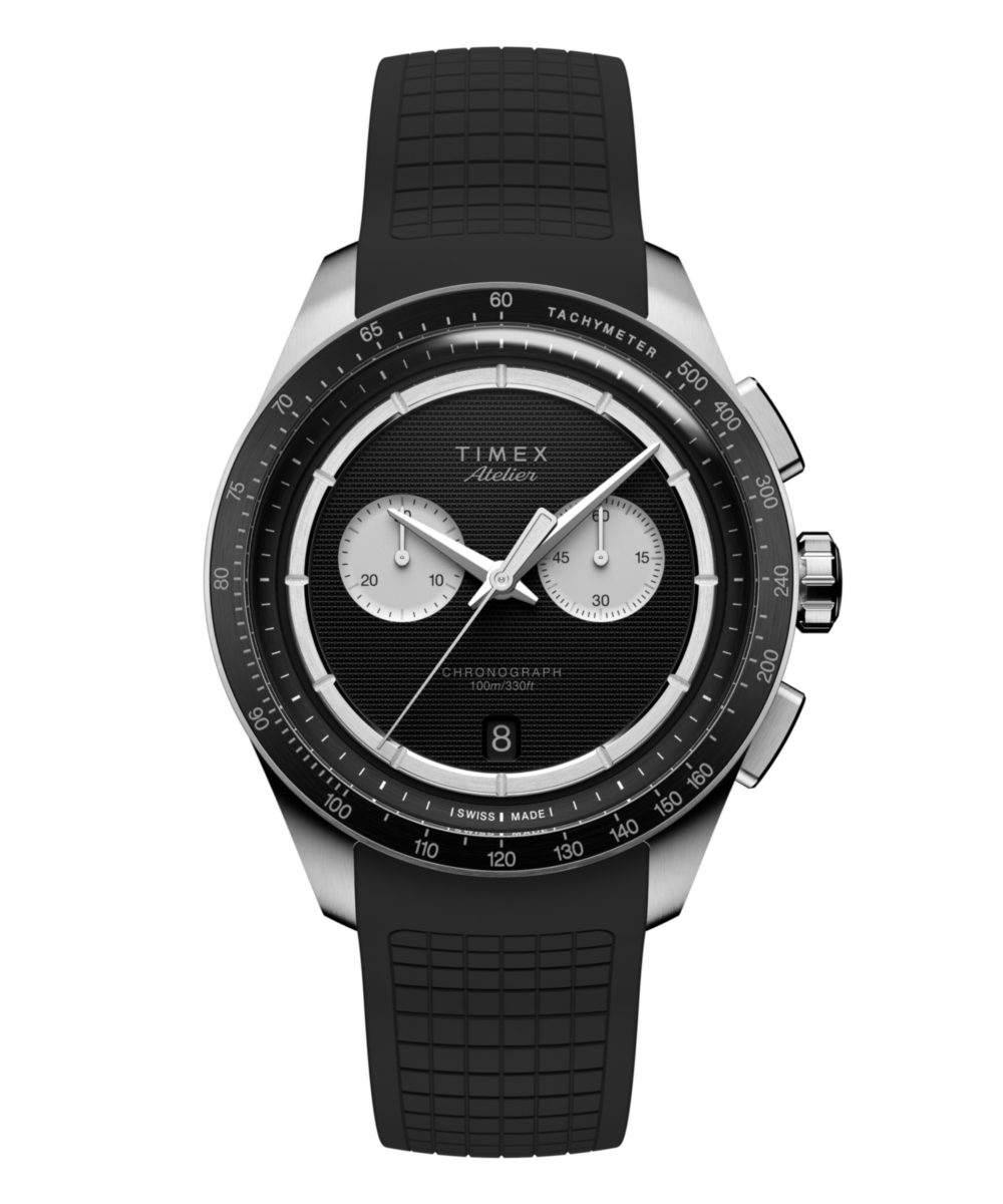 Timex Atelier Chronograph Quartz M1q 40mm Swiss Made NBR Synthetic Rubber Strap