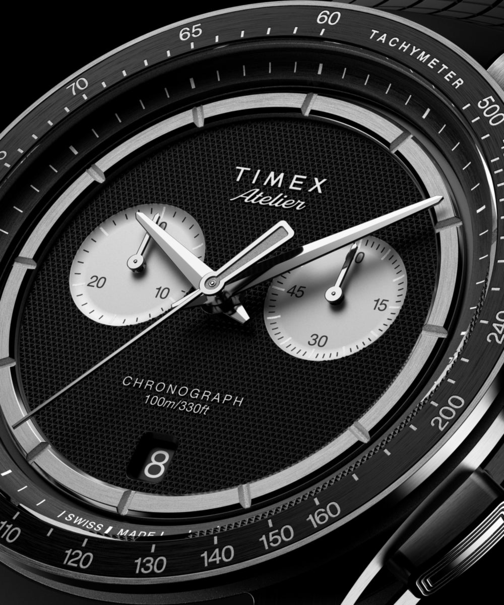 Timex Atelier Chronograph Quartz M1q 40mm Swiss Made NBR Synthetic Rubber Strap - Image 5